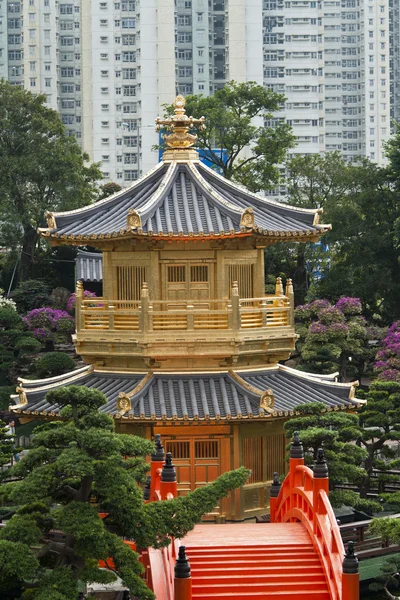 Zlatá Pagoda, Nan Lian Garden, Hong Kong — Stock fotografie