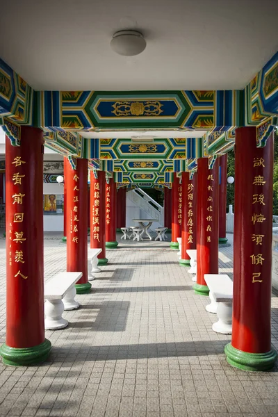 中国佛教寺庙外面走廊的体系结构 — 图库照片