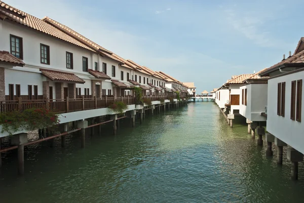 Chalet above sea at Port Dickson, Malaysia — Stock Photo, Image