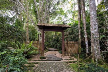 Famous Botanical Japanese Village in tropical rainforest, Bukit Tinggi, Malaysia. The Japanese Village located higher up at 3,500 feet above sea level.
