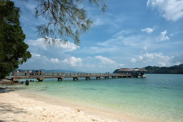Jetty Pulau Beras Basah Langkawi Malaysia Visitors Tourists Identified Beautiful — Stock Photo, Image