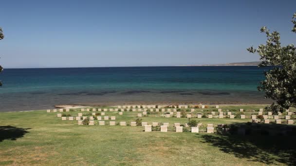 Ensenada de Anzac, mar Egeo — Vídeo de stock