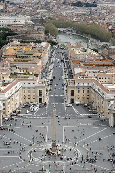 Panorama of Rome from a roof of a cathedral of st. Peter