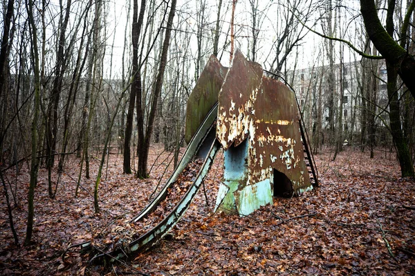 Çernobil Yasaklama Bölgesi Nde Oyun Alanı — Stok fotoğraf