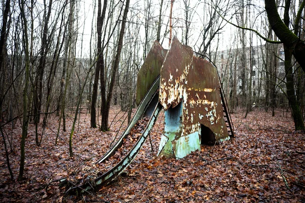 Spielplatz Der Sperrzone Von Tschernobyl — Stockfoto