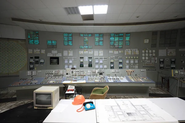 Csernobili Atomerőmű Vezérlőpult — Stock Fotó