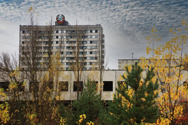 Заброшенный Город Припять Чернобыльская Зона Отчуждения Украина — стоковое фото