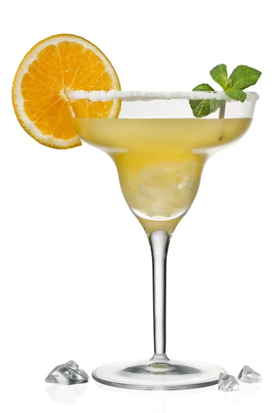 Orange juice in martini glass — Stock Photo, Image