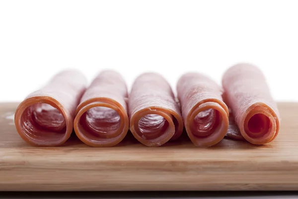 Ham rolls — Stock Photo, Image