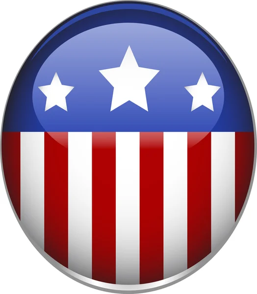Bandiera e distintivo elettorale — Vettoriale Stock