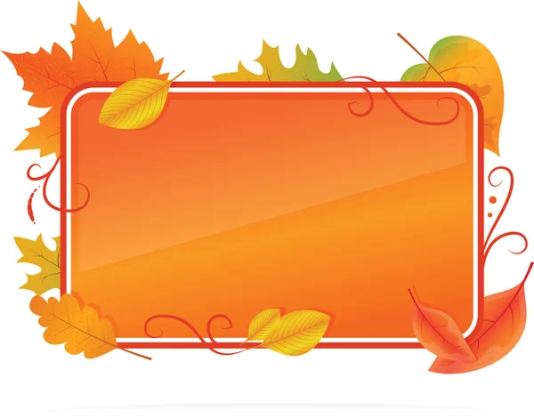 Autumn background with leafs — Stock Vector