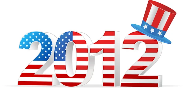 Vector afbeelding voor de presidentsverkiezingen 2012 in Amerika — Stockvector