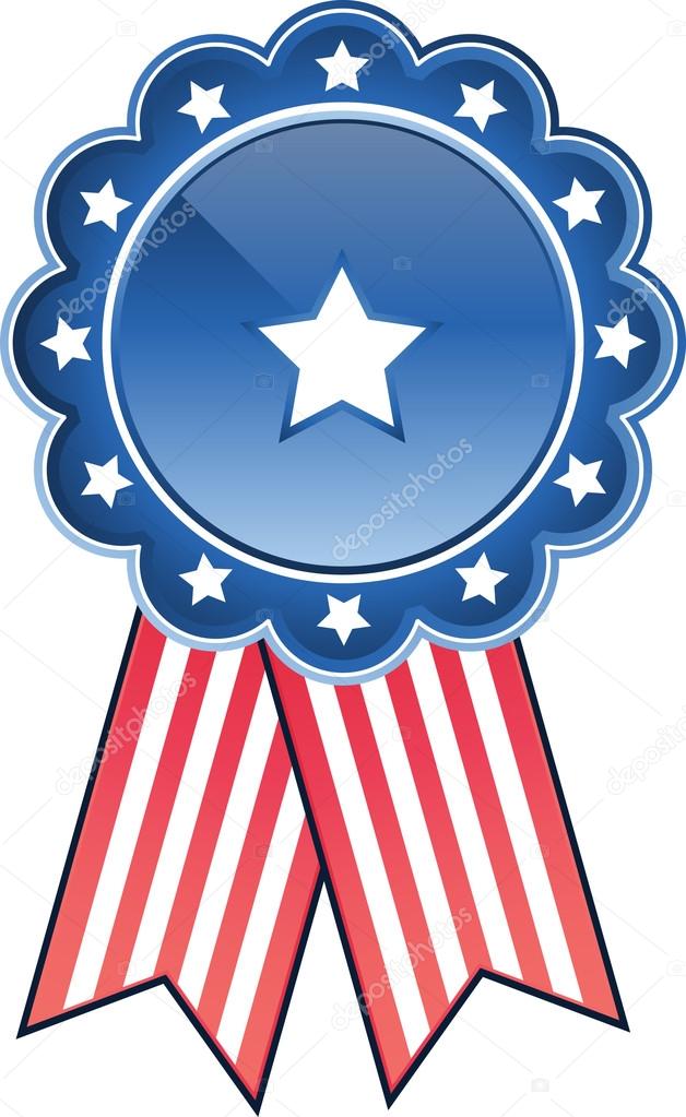 Vector image of a stars and stripes medal