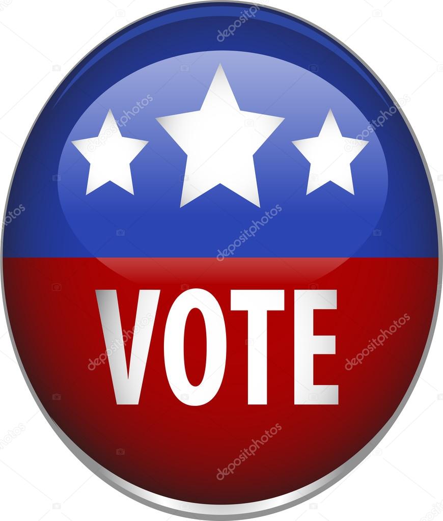 Vector image of a vote button