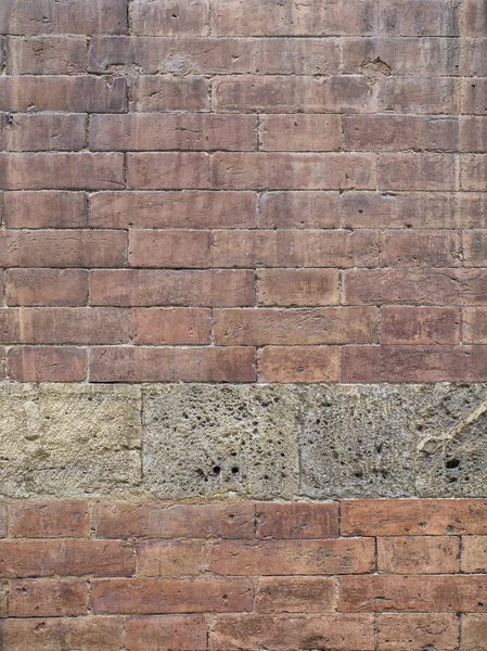 Nahaufnahme einer Ziegelmauer — Stockfoto