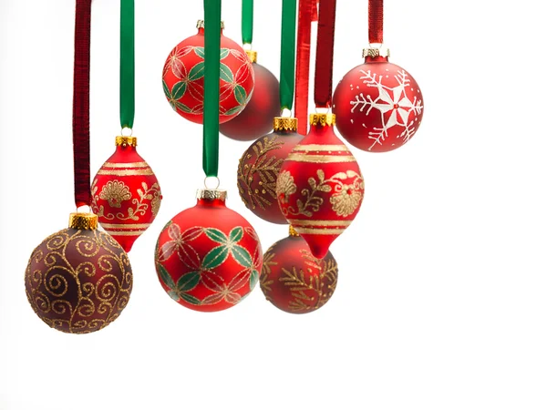 Close up of christmas baubles — Stock Photo, Image