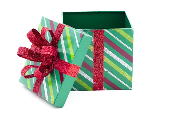 View of empty christmas gift box — Stock Photo, Image