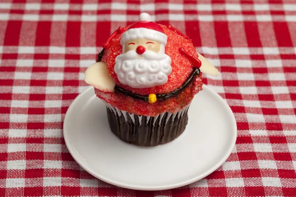 Шоколадный кекс Санта Клауса — стоковое фото
