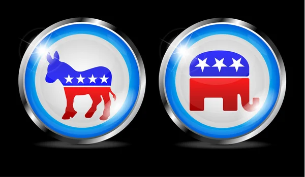 Демократическая и республиканская — стоковое фото