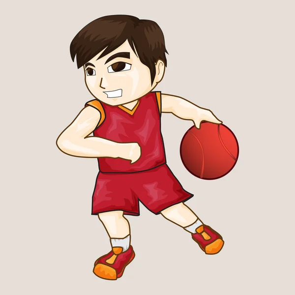 Garçon jouer au basket — Photo
