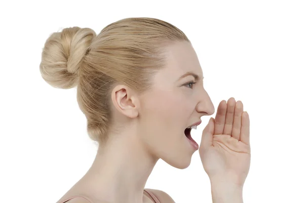 Mulher gritando — Fotografia de Stock