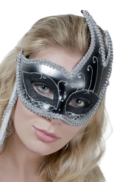 Woman wearing a mask — Stock Photo, Image