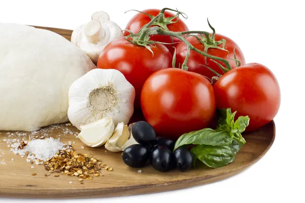 Cropped image of pizza ingredient — Stock Photo, Image