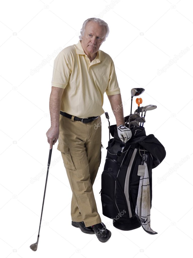 Male golfer