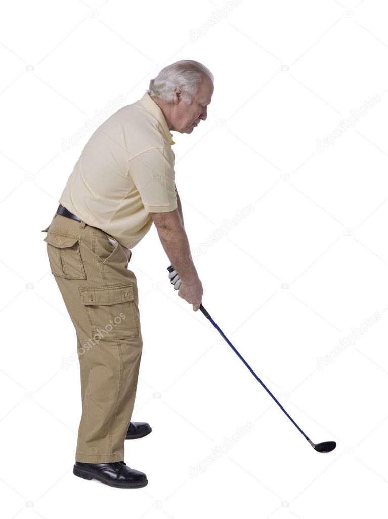 Old golfer