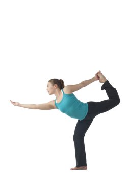 Yoga egzersiz yaparak kız