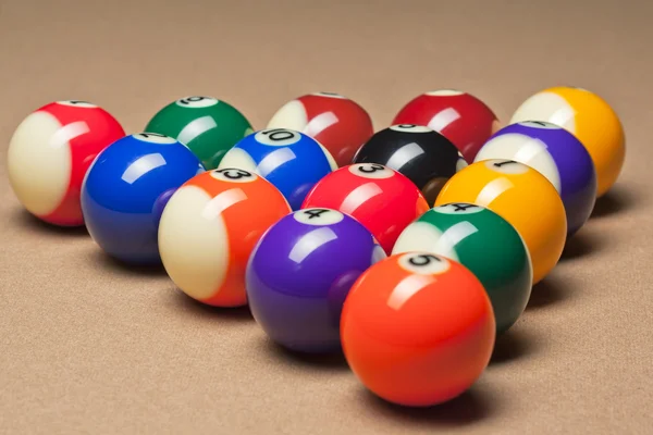 Fifteen billiard balls — Stock Photo, Image