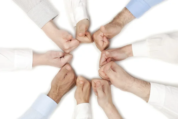 Fists forming a circle — Stock Photo, Image