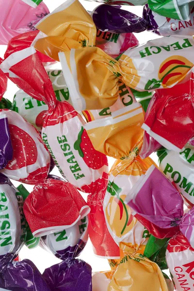 Sapore di frutta caramelle assortite — Foto Stock