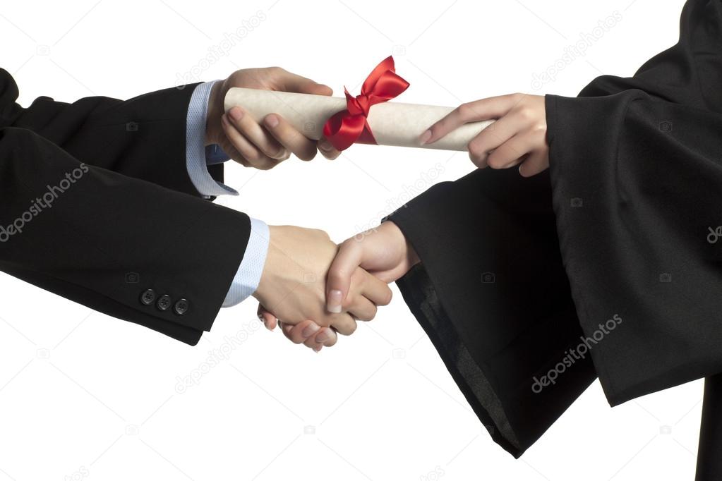 giving diploma