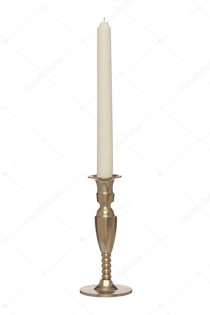golden candle stick holder