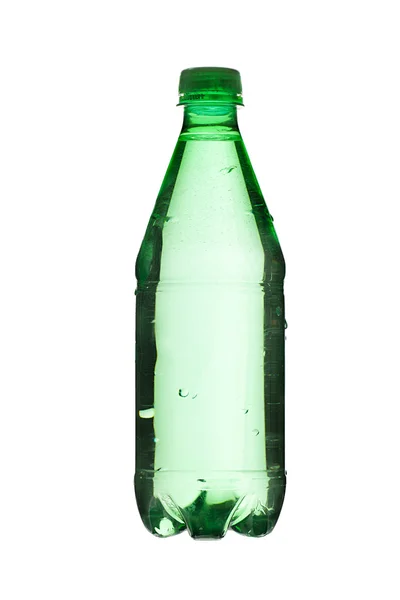 Botella verde con agua —  Fotos de Stock