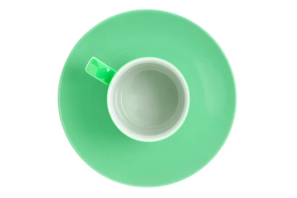 Green empty teacup — Stock Photo, Image