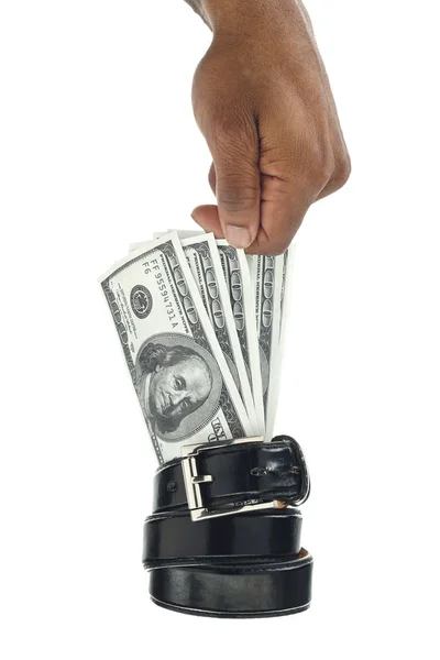 Hand holding dollar bills — Stock Photo, Image