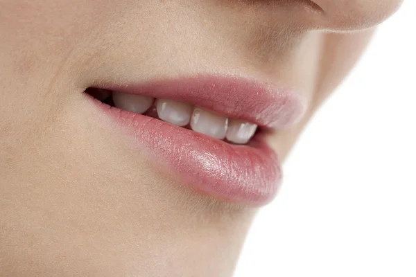 Mujer con labios rosados —  Fotos de Stock