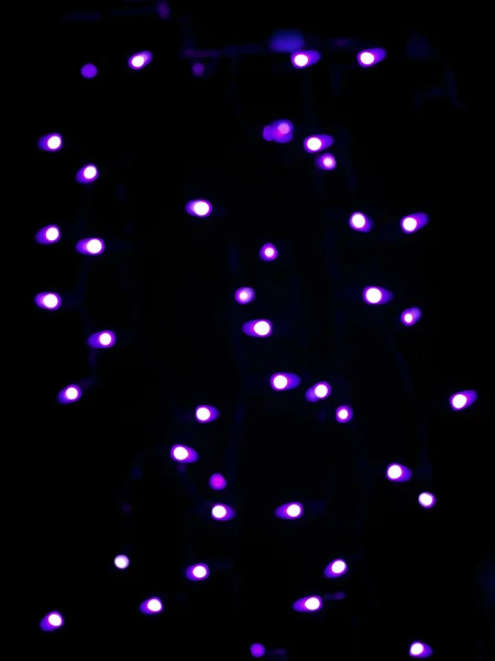 Intreepupil afbeelding van paarse halloween neon lights — Stockfoto