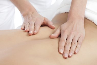 back massage at spa clipart