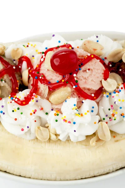 Helado de barco de plátano — Foto de Stock