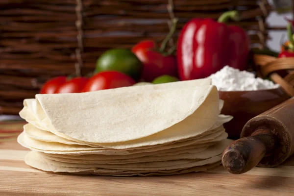 Tortilhas dobradas — Fotografia de Stock