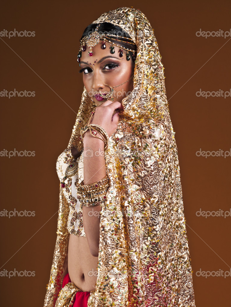depositphotos 17162731 stock photo beautiful indian bride posing
