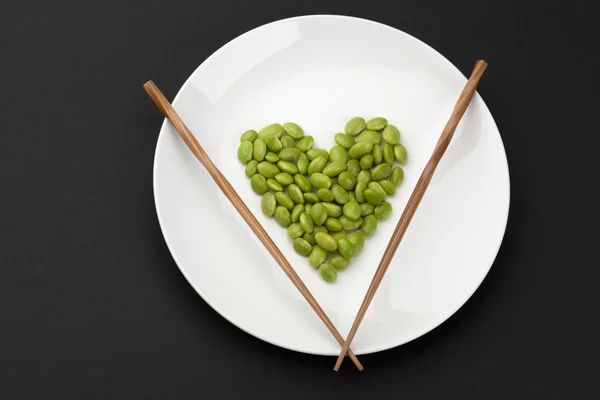 Świeży zielony soi — Zdjęcie stockowe