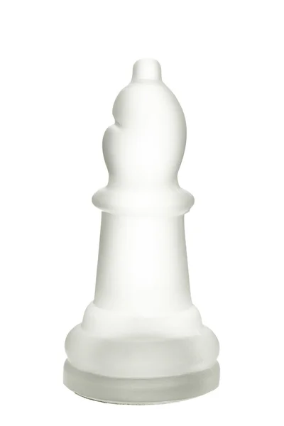 Glass chess piece bishop — Stock Photo, Image