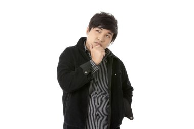 adam el düşünme poz