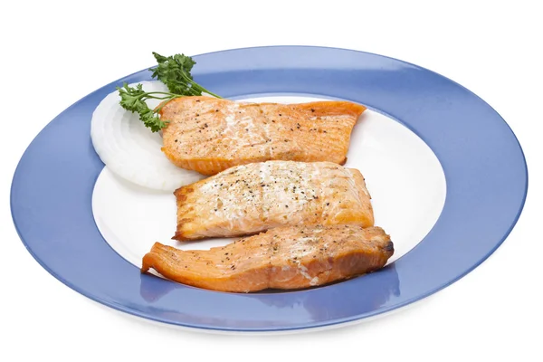 Grilled salmon dish — Stock Photo, Image