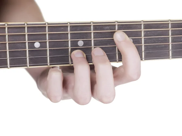 Guy playing acoustic guitar — Stock Photo, Image