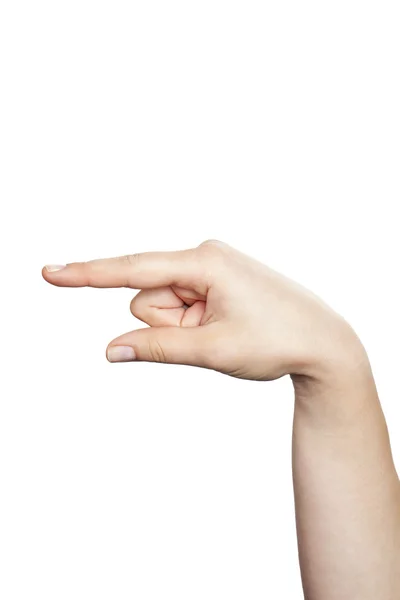 Hand pointing selection — Stock Photo, Image